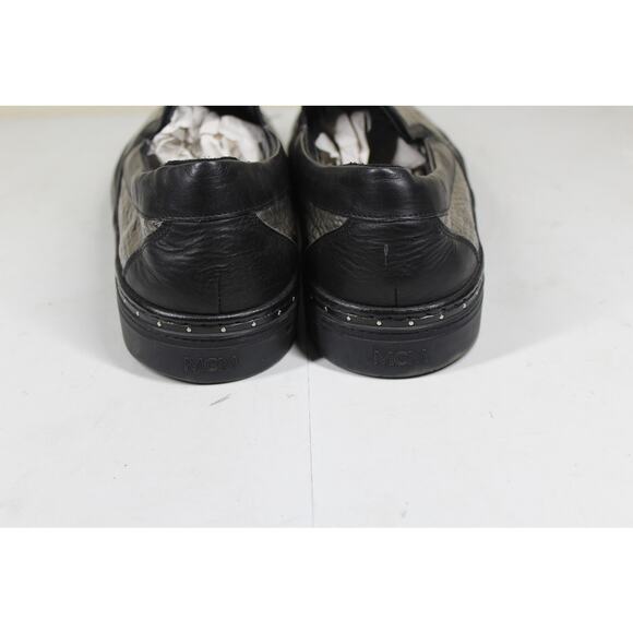MCM Silver and Black Slip-On Loafers main image 6